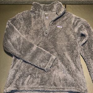 Patagonia Fur Quarter Zip Dark Navy Gray Large